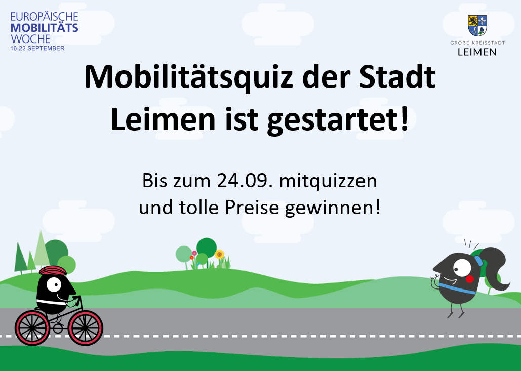  Das Mobilitätsquiz der Stadt Leimen ist gestartet! 