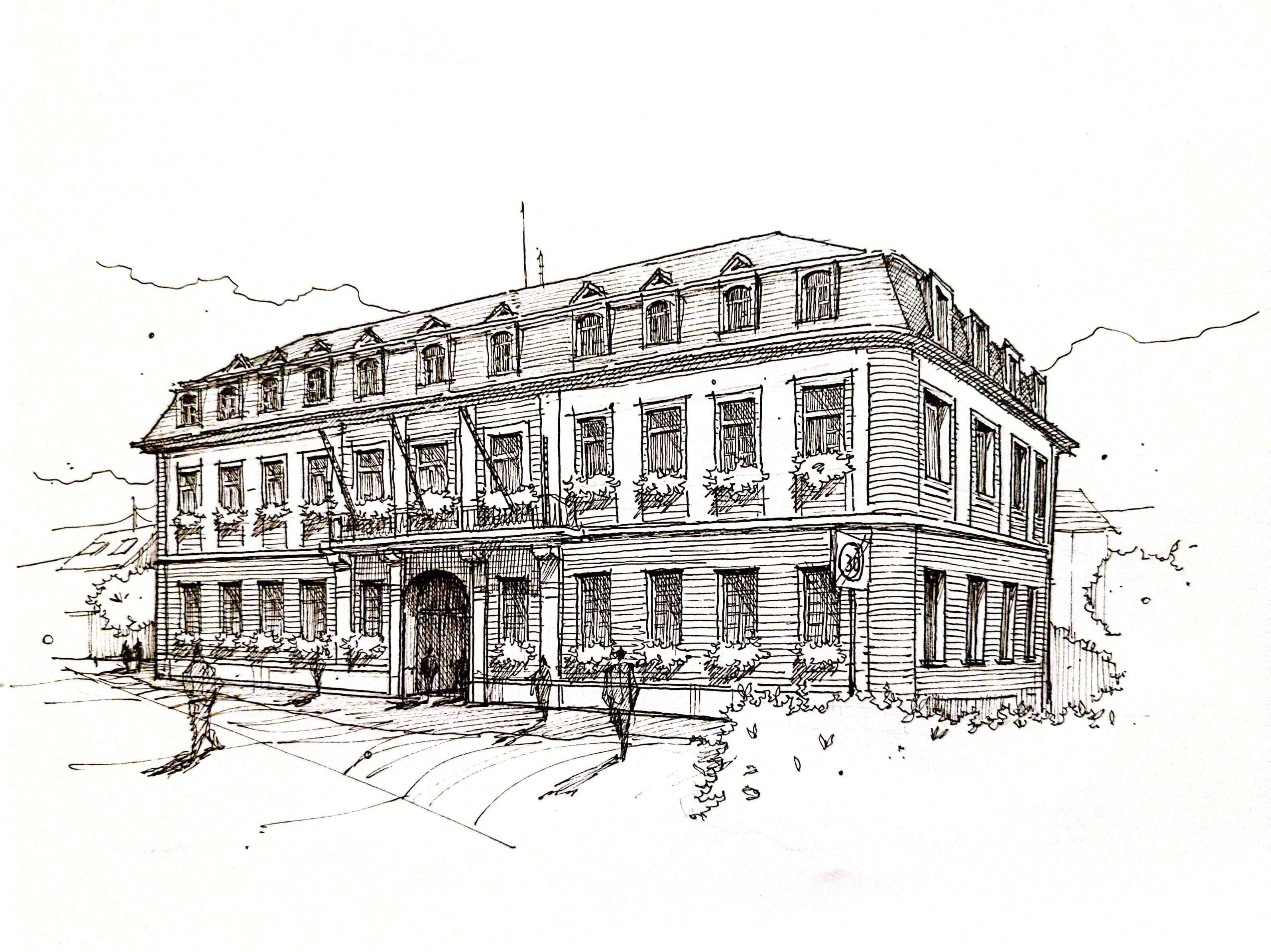  Handskizze - Historisches Rathaus Leimen 