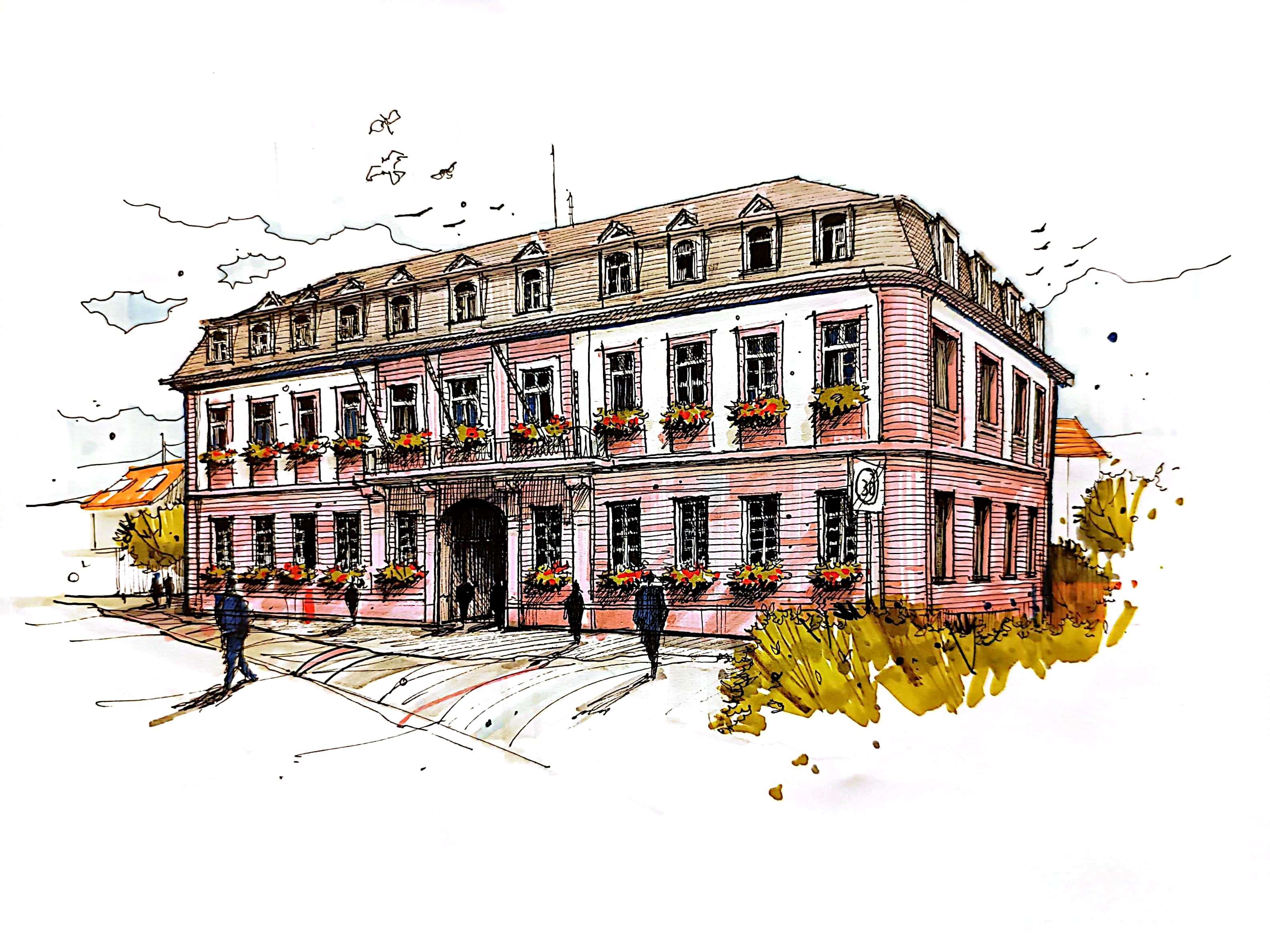  Handskizze - Historisches Rathaus Leimen 