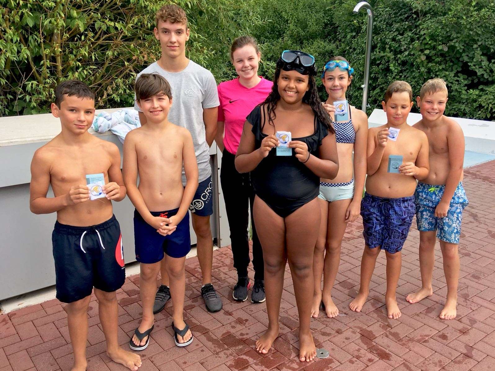 Die Kinder legten im Rahmen der Sportwoche ihr Schwimmabzeichen ab 